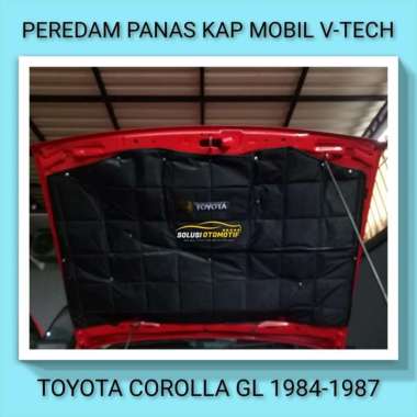 Peredam Panas Suara Kap Mesin Mobil Toyota Corolla GL SE Saloon Vtech Hitam dan Silver