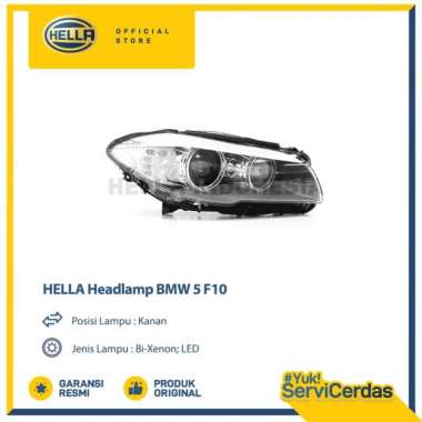 Headlamp Mobil Hella BMW 5 F10 (Kanan) BI-Xenon - Lampu Depan Mobil