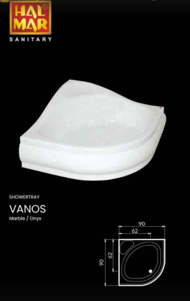 SHOWER TRAY MARBLE VANOS HALMAR/ PIJAKAN KAKI SHOWER COLUMN