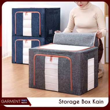Storage Box Kotak Baju Kotak Penyimpanan Besar Tempat Pakaian Selimut Boneka Rangka Kawat Premium Se