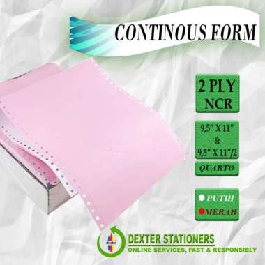 continuous form 2 ply | 2ply bagi 2 prs kualitas setara paperline Multicolor