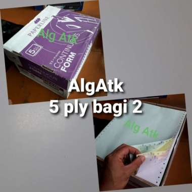 paperline. kertas continuous form ncr 5ply. prs/bagi 2 Multicolor