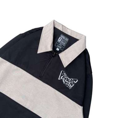 PHOMPPHIESS Rugby Vintage Sweater Pria Wanita RUGBY HITAM/CREM L