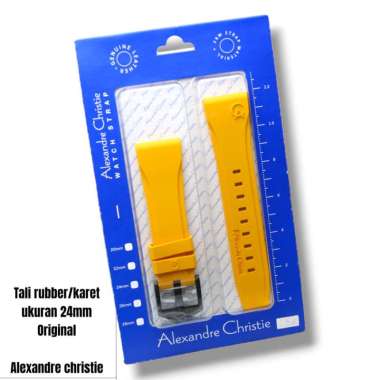 Tali Karet Alexander Christie/ Rubber Stainless Steel Jam Tangan Pria Alexander Christie Original/ K
