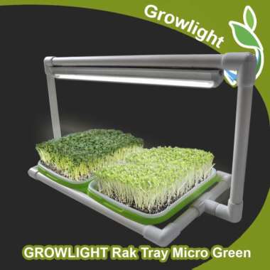 mini kit growlight tray microgreens 2 tray Multicolor