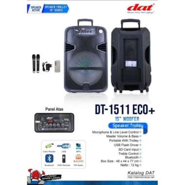 Speaker portable DAT 15" DT 1511 Eco+ bluetooth DT1511 eco+ wireless