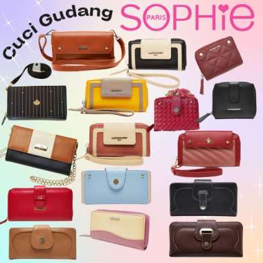 CUCI GUDANG Dompet Panjang Mini Tali Wanita Sophie Martin Paris Terbaru 2023 Promo Kekinian Sidonia 