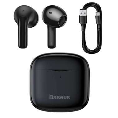 BASEUS Earphones Bluetooth TWS True Wireless Earbuds Bowie E3 Hitam