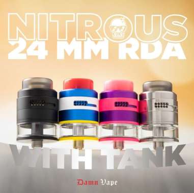 NITROUS 24MM RDA WITH TANK BY KOKO SARANG X DAMN VAPE CARLOS