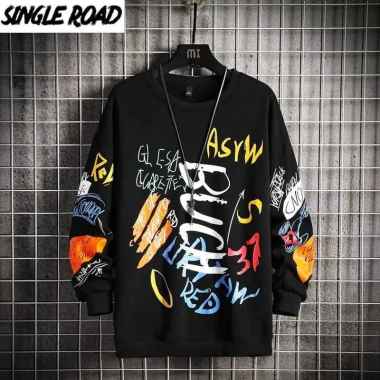 MILLION -Baju Atasan Koas Pria Lengan Panjang Buch Hitam XL
