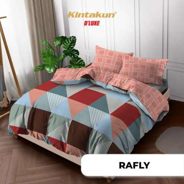 Kintakun Bed Cover Set Flat King 180 x 200 Dluxe Minimalis Microfiber B2 (6in1) Tinggi 20cm Rafly