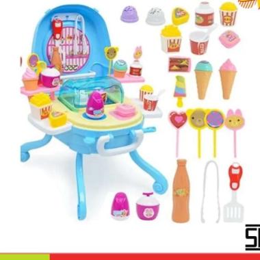 mainan edukasi anak perempuan cewek 1 2 3 4 tahun ice cream shop Multicolor
