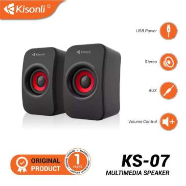 Gaming Speaker Laptop / Komputer KS07 Dual Bass With Volume Control