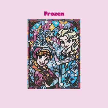 [omnicrafts] #disneyprincess diamond painting kit square beads 30x40cm Multicolor