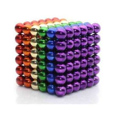 mainan magnetik kreativitas neo magnet balls 216pcs warna warni random Multicolor