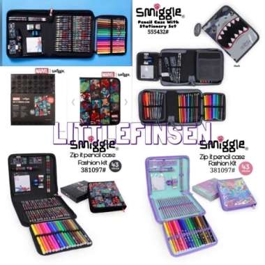 smiggle midi zip kit/pencil case smiggle/smiggle shark budz Multicolor