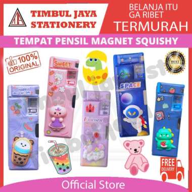 kotak tempat pensil anak sekolah lucu dan unik aesthetic korea squishy Multicolor