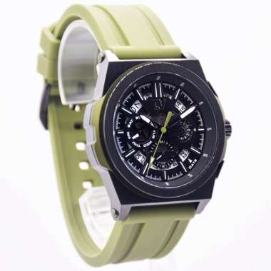 Jam Tangan Christ Verra CVC64158G - Jam Tangan Analog Pria Rubber Strap Original Green