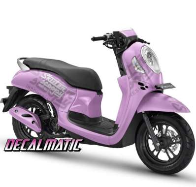 Decal Full Body + Stiker Dashboard Scoopy Semua Tahun Skuter IndoneSia 2017-2019 Ungu