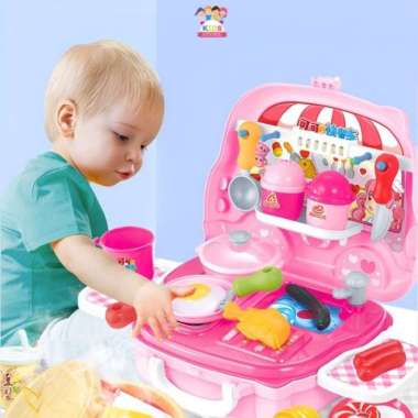 kitche ware set koper | kitchen set mainan anak jumbo besar cewek Multicolor