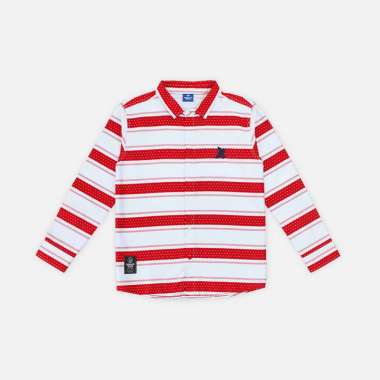 Shirt/ Kemeja Anak Laki Merah Putih/ Donald Duck Look Fashion 10 tahun