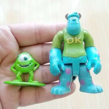 Paket 2 Mainan / Pajangan Figure Monster Inc James & Mike Toys Bekas