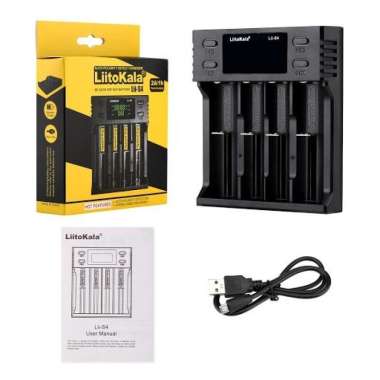 Charger baterai LiitoKala Lii-S4 1.48 - 5V AA AAA 18650 21700 Lion TERBAIK Multicolor