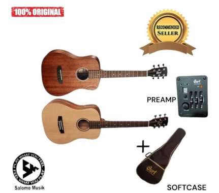 Gitar Akustik Acoustic Elektrik Electric Original Cort AD MINI OP 3/4 Cokelat Natural