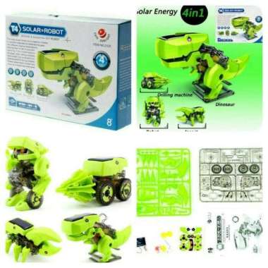 mainan edukasi solar robot dino