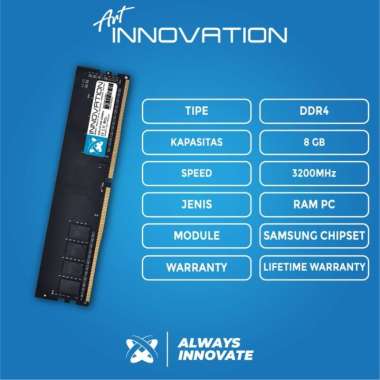Ram PC Innovation 8GB DDR4 3200Mhz - Ram Komputer 8GB DDR4 PC25600