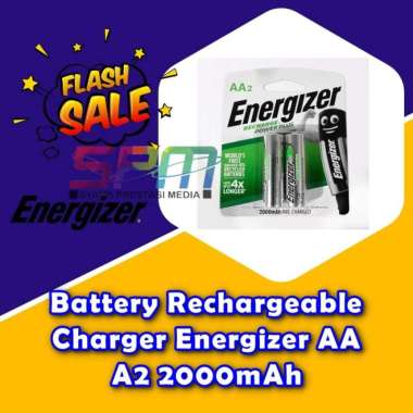 Batere Baterai Battery Rechargeable Charger Energizer AA A2 2000mAh