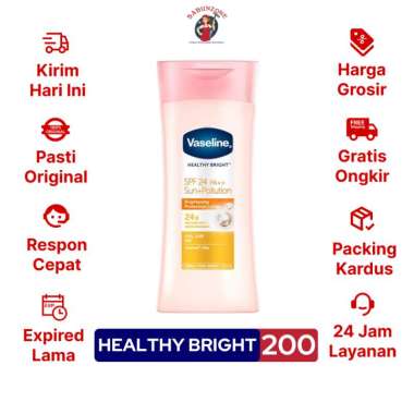 Hand Body Lotion Vaseline Healthy Bright Sun SPF24 200 ml