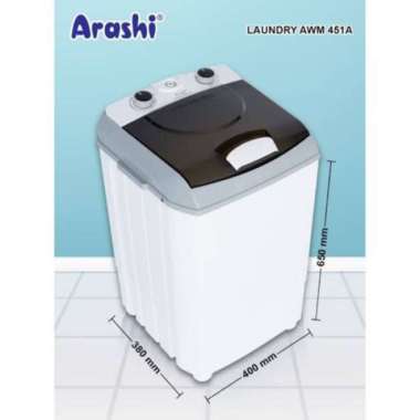 Mesin Cuci Mini / Portable Arashi AWM 451A / AWM451A Garansi Resmi AWM 453