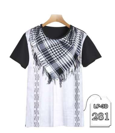 Kaos Sorban Printing 3D Baju Anak Sorban Arab #LP3D-281 - DEWASA DEWASA - S