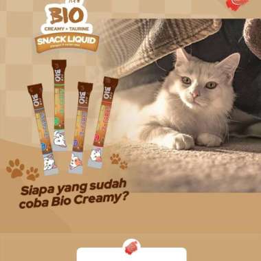 snack kucing bio creamy treat