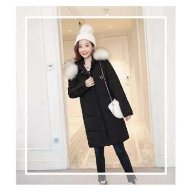 Jaket Winter | Jaket Parka | Jaket Tebal Kerah Bulu Halus | Jaket Wanita | FCSSTORE Hitam XL