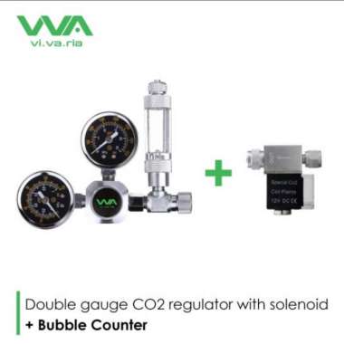 VIVARIA DOUBLE GAUGE REGULATOR CO2 WITH SELENOID AQUASCAPE Multicolor