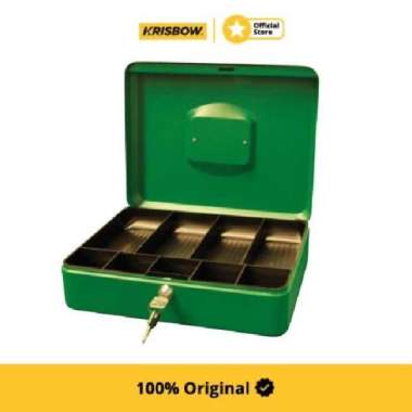 Krisbow Cash Box 30x24x9 Cm - Hijau