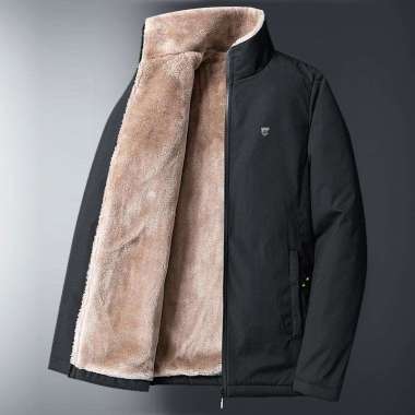 jaket bulu pria/jaket musim dingin pria/jaket bulu pria/jaket winter pria coklat L