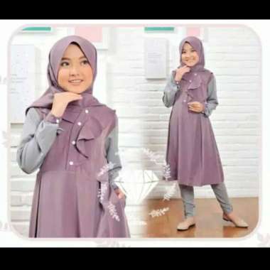 setelan muslim anak perempuan Inayah kid set gamis muslim anak murah Multicolor