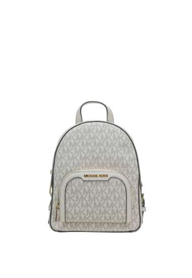 MICHAEL KORS Jaycee Mini Pebbled Leather Backpack Cream Multi