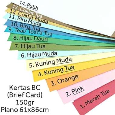 10 lembar / Karton BC Manila Plano 150 grm 61x86 warna ungu