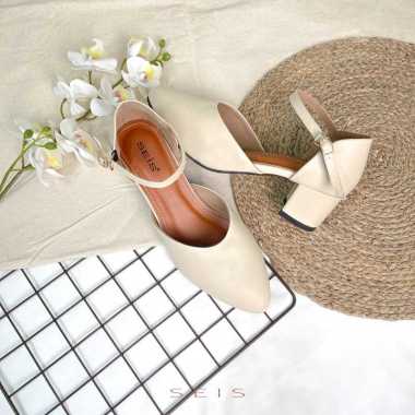 SEIS Jeslin Sepatu Heels Wanita Hak 5 cm 39 putih