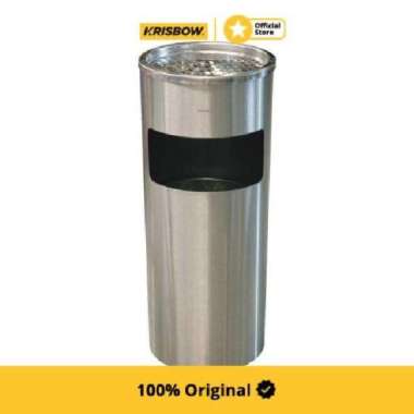 Krisbow Dust Bin Tempat Sampah Stainless Asbak 25X61.5Cm