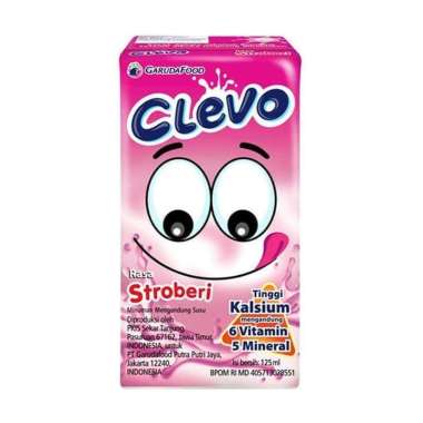 5pcs - Clevo Susu UHT Rasa Strawberry [115 mL]