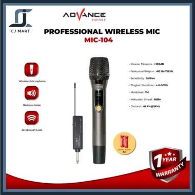 Advance MIC-104 Mic Profesional Wireless Microphone Garansi Resmi