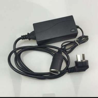 Dc To Ac Adaptor Converter Pompa Ban Mobil Ke Colokan Listrik Rumah 5A Multicolor