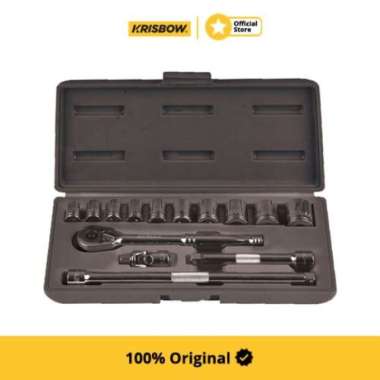 Krisbow Kunci Sok Socket Set 3/8In 1/4-7/8Inc 14Pc