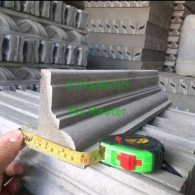 Lisplang Beton Profil/Dekorasi Rumah Minimalis/Warna Abu Natural Semen