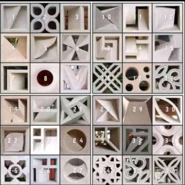 Roster Minimalis/Beton/Modern/Variasi/Dinding/Warna/Motif/Lubang/Angin